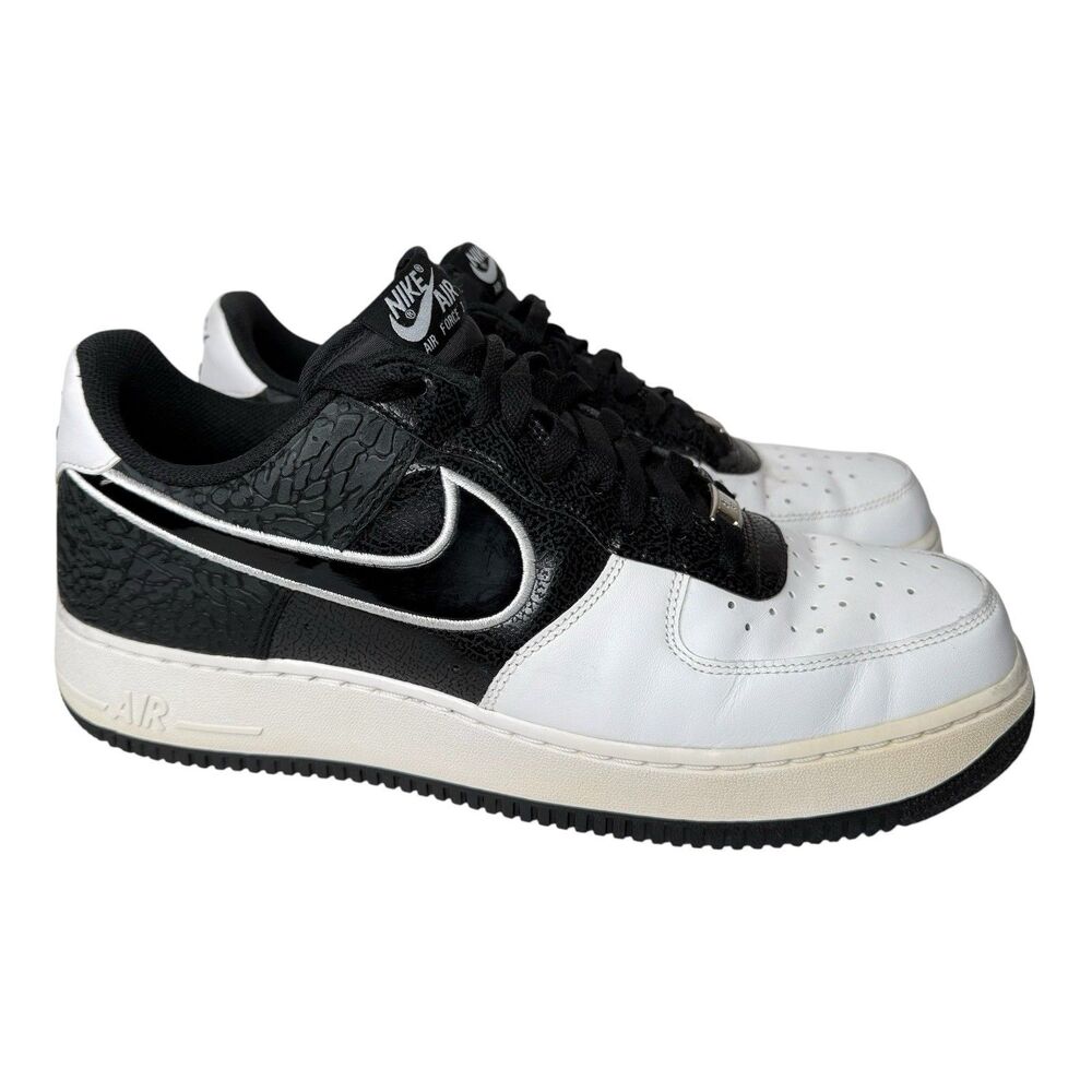 Nike Air Force 1 Low Black Elephant Print Shoes 2013 Mens 12 488298-032 Afi